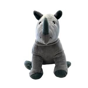 Kohl’s Cares Rhino Plush Stuffed Rhinoceros Animal Toy Plushy Stuffy Gray Soft